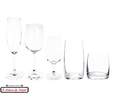 Su/Aperatif/Kokteyl için 6 Glasse Kristali - Servis INAO 38 cl (13 fl oz) - Klein Evi-Şirket: Artisan du Cristal-Hediye