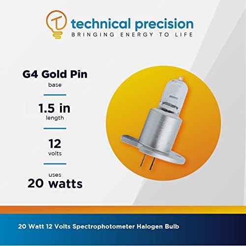 Piller ve Ampuller için Yedek A23778 Ampul Teknik Hassasiyetle-Spektrofotometre için G4 Altın İğneli 12V 20W Halojen