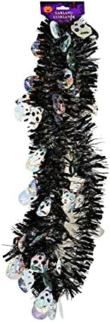 Steelpangal - (2) Ölü Cicili Bicili iskelet kafatası siyah ışıltılı Kedi 15x6. 6 İnç Dia de Los Muertos Cadılar Bayramı