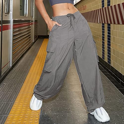 MIASHUI Kadın Pantolon Rahat Artı Boyutu 2023 Kargo Pantolon Kadın Rahat Fit Baggy Bayan rahat pantolon Elastik Bel