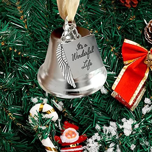 Melek Kanat Çan Bu Harika Bir Hayat Bu Harika bir Hayat Noel Ağacı Asılı Süsleme Çan Anıt Kolye Ev Dekor Hatıra (Bronz)