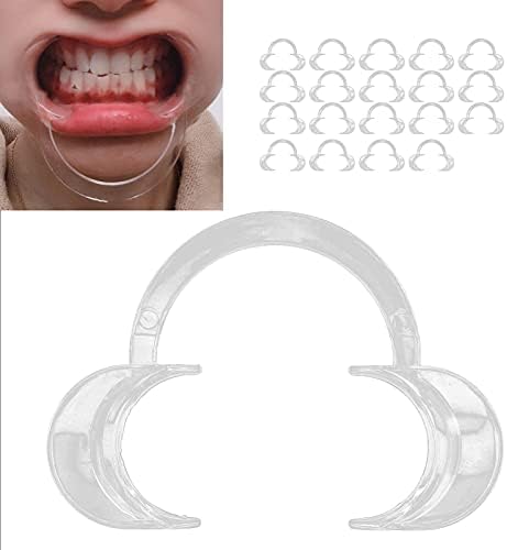 20 adet C Şekli Diş Beyazlatma Yanak Toplayıcı Tek Kullanımlık Dudak Yanak Toplayıcı Şeffaf CShape Diş Beyazlatma