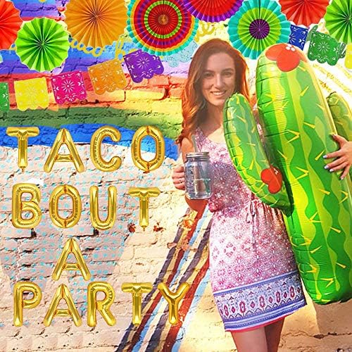 JeVenıs 10 ADET Taco Bout Bir Parti Afiş Fiesta Afiş Meksika Parti Süslemeleri Cinco De Mayo Doğum Günü Partisi Fiesta