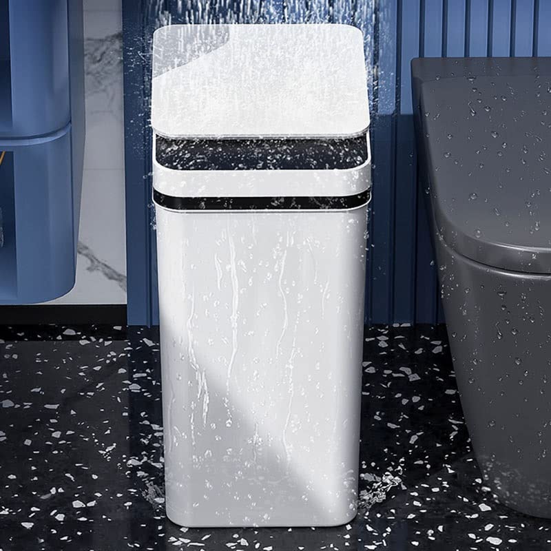 GXBPY Can Otomatik sensörlü çöp kovası Su Geçirmez Çöp Kovası Mutfak Banyo çöp tenekesi Akıllı Ev çöp kovası (Renk: