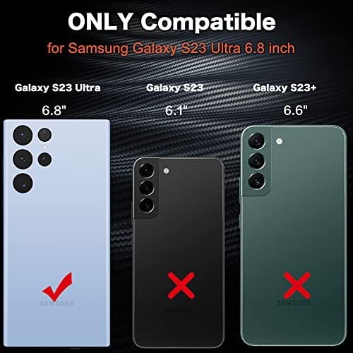 Samsung Galaxy S23 Ultra Kılıf için NALLOT, [2 Katmanlı Yapı Koruması] [Askeri Sınıf Düşme Önleyici] Galaxy S23 Ultra