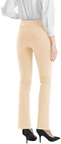 Zeronıc kadın takım elbise pantalonları Kemer Döngüler Sıkı Çalışma Pantolon İş Rahat Düz Bacak Yoga Bootcut Pantolon