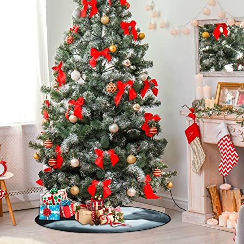 xigua Gece Kurt Ay Noel Ağacı Mat Su Geçirmez Ağaç Standı Mat Emici Ağaç Standı Tepsi Mat Zemin Koruma için Noel Tatili