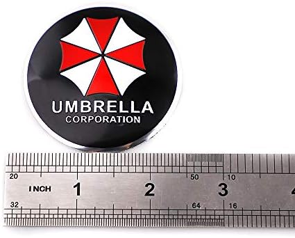 XDG 4 Adet 56mm (2.2 İnç) Tekerlek Hub Caps Merkezi Kapak Umbrella Corporation için Resident Evil Dairesel ark Formu