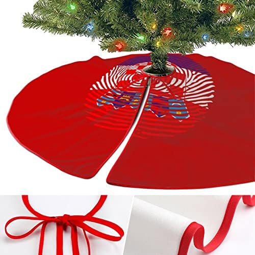Hırvatistan Parmak Baskı Noel Ağacı Etek Vintage Noel Süsler Noel Süslemeleri Tatil Yeni Yıl Partisi için