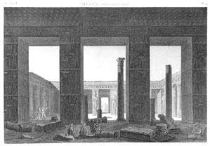 Pl. 14 - Thebes, Vue Interieure du Peristyle du Palais