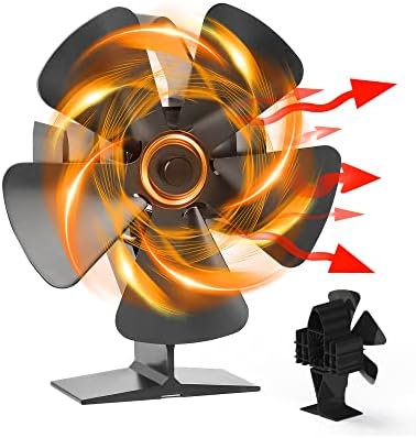 Vphom odun sobası fanı ısı Powered, Ağaç Gibi 5 Bıçaklı şömine fanı soba fanı odun yakma / Kütük brülör / pelet /