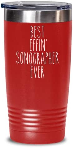 Hediye Sonographer İçin En İyi Effin ' Sonographer Hiç yalıtımlı içecek bardağı seyahat tipi kupa Komik Coworker Hediyeler