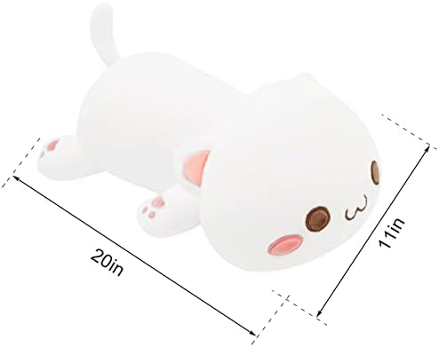 Wego Hediye Sevimli Yavru Peluş Oyuncak Dolması Hayvan Pet Kitty Yumuşak Anime Kawaii Kedi Peluş Yastık Çocuklar için(Beyaz,