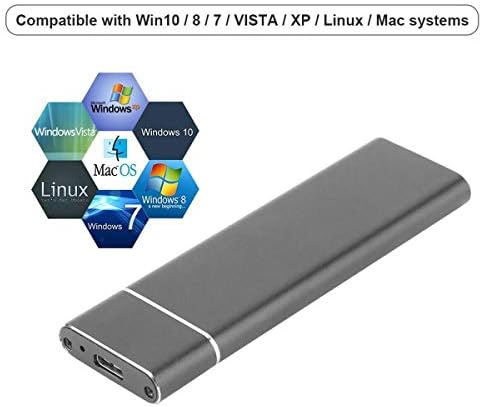 M. 2 NGFF SSD sabit disk sürücü kutusu USB Tip-C 3.1 NVME PCIE HDD muhafaza Kutusu 6G (Siyah)