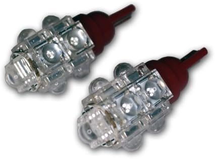 Tuningpros LEDPL-T10-R9 Park lambası LED ampuller T10 Kama, 9 Akı LED Kırmızı 2'li Set