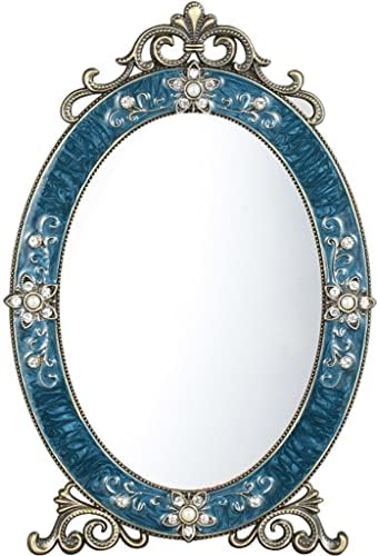 WODMB Ayna makyaj aynası Masaüstü Metal makyaj masası aynası Öğrenci Yurdu Masaüstü Tezgah Aynası (Renk: A, Boyut: