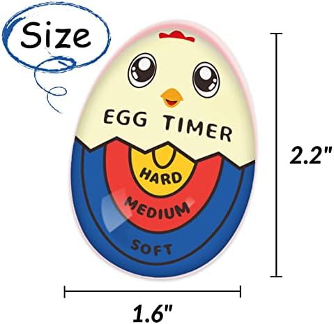 Yumurta Kaynatmak için Lasubst Yumurta Zamanlayıcısı Yapıldığında Renk Değiştiren Yumuşak Sert Haşlanmış Yumurta Zamanlayıcısı,