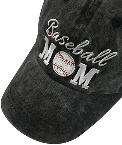 MANMESH HATT Beyzbol Anne At Kuyruğu beyzbol şapkası Dağınık Topuz Vintage Yıkanmış Sıkıntılı Dimi Düz Şapka Kadınlar