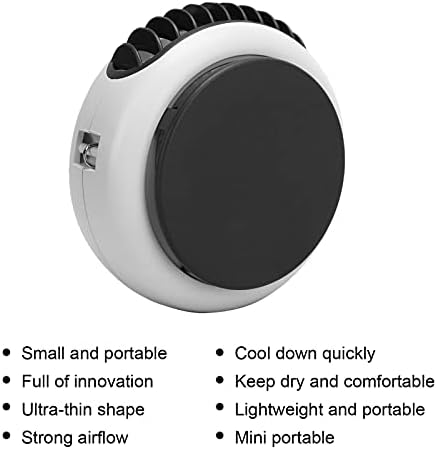 Boyun Fanı, 1200mAh Yuvarlak Asılı Boyun Fanı, Spor Ev için Ayarlanabilir Kordon ile USB Taşınabilir Şarj Edilebilir