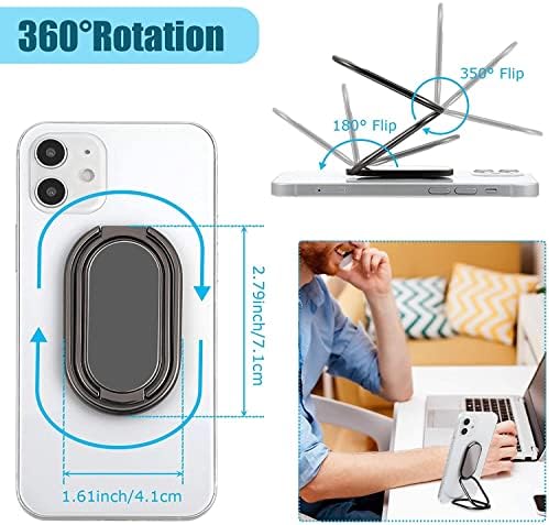 N / A Telefon Halka Tutucu Parmak Kickstand 360 Derece Rotasyon Metal Cep Telefonu Halka Kavrama Katlanabilir Cep