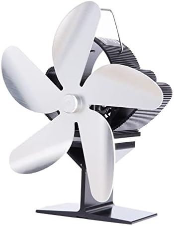 XFADR SRLIWHITE 5 İsı Powered Soba Şömine Fan Yakıt Tasarrufu Sessiz ahşap kütük Verimli ısı Dağıtım Parçaları (Renk: