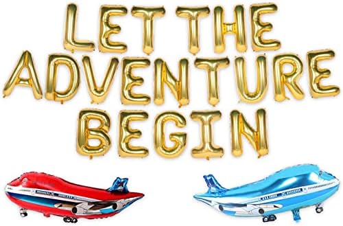 Macera Başlasın Lateks Uçak Balonları İyi Yolculuklar Macera Veda Bekliyor Emeklilik Süslemeleri için Seyahat Tema
