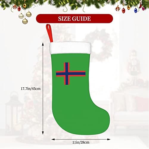 CUTEDWARF Norveç Bayrağı Noel Çorap Noel Ağacı Süsleri Noel Çorap Noel Tatil Parti Hediyeler için 18 İnç
