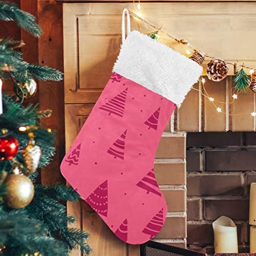 PİMİLAGU Pembe Noel Ağacı Noel Çorap 1 Paket 17.7, asılı Çorap Noel Dekorasyon için