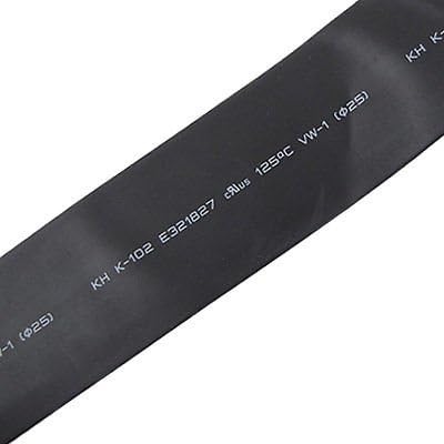 25mm siyah daralan Tüp Shrink boru 9.8 FT