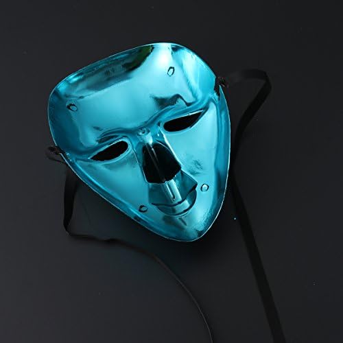 Abaodam Tam Yüz Masquerade Maskeleri Kaplama Karnaval Yüz Performans Sahne Elastik Kafa Bandı ile (Mavi)