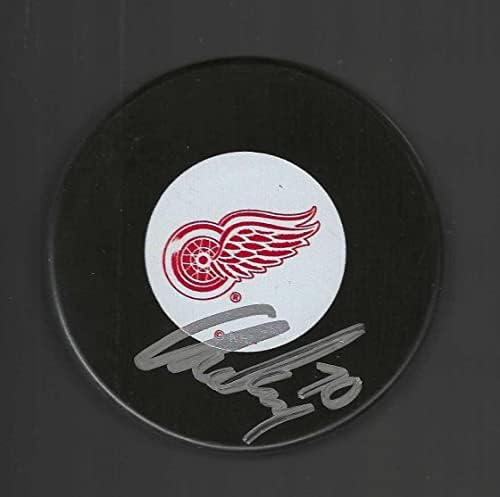 Christoffer Ehn İmzalı Detroit Red Wings Diski-İmzalı NHL Diskleri