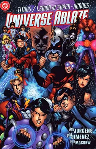 Titanlar / Süper Kahramanlar Lejyonu: Evren Alevlendi 4 VF / NM; DC çizgi roman