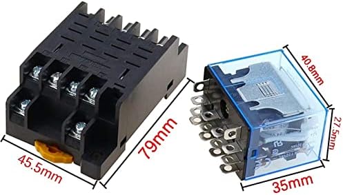 Ara Röle HH64P LY4NJ 10A Mikro Küçük Elektromanyetik Röle ACDC12V24V AC110V 220V 380V 14 pin Soket Tabanı PTF14A (Boyut: