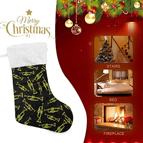 HJJKLLP Trombonlar Müzikal Noel Çorap Büyük Şeker Çorap Stuffers Çocuklar Sevimli Kişiselleştirilmiş Çorap ile Kristal