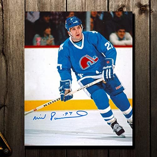 Wilf Paiement Quebec Nordiques İmzalı 8x10-İmzalı NHL Fotoğrafları