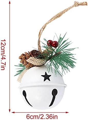 XIOS 2022 Noel Çan El Sanatları Pişirme Boya Kolye Noel Çan Süsler Uzun İnciler Süslemeleri (Beyaz, Bir Boyut)