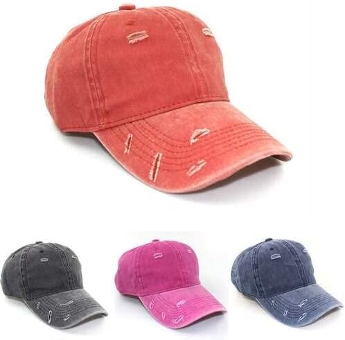 Erkekler kadınlar Vintage yıkanmış sıkıntılı %100 pamuklu beyzbol şapkası ayarlanabilir baba Şapka