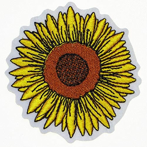 JPT-Ayçiçeği Güneş Çiçek Sevimli Karikatür İşlemeli Aplike Demir / Yamalar üzerinde Dikmek Rozeti Sevimli Logo Yama