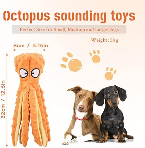 WishLotus köpek gıcırtı oyuncak, peluş içinde buruşuk kağıt ile hiçbir doldurma köpek oyuncak, küçük, orta, büyük
