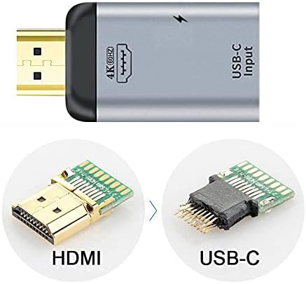 Xiwai USB-C Tipi C Dişi Kaynağı HDMI Lavabo HDTV ve PD Güç Adaptörü 4K 60hz 1080p Telefon ve Dizüstü Bilgisayar için