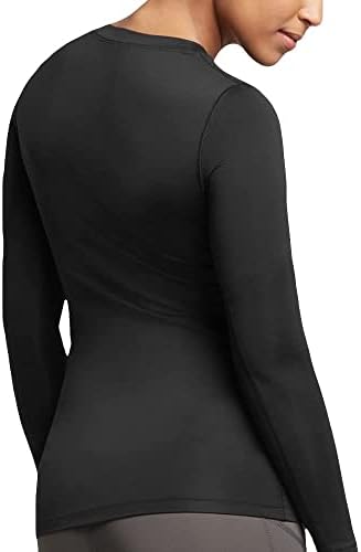 Tommıe Bakır kadın Sıkıştırma Uzun Kollu V Yaka Gömlek / UPF 50, Nefes Aktif Giyim Üst Vücut Kas Desteği