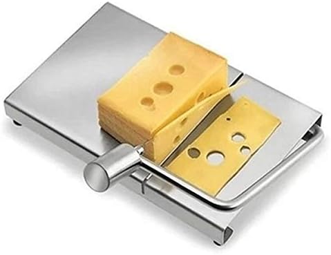 TOPCHANCES Peynir Dilimleyici, Sert ve Yarı Sert Peynir Tereyağı için Paslanmaz Çelik Kesme Tahtası ile Peynir Kesici