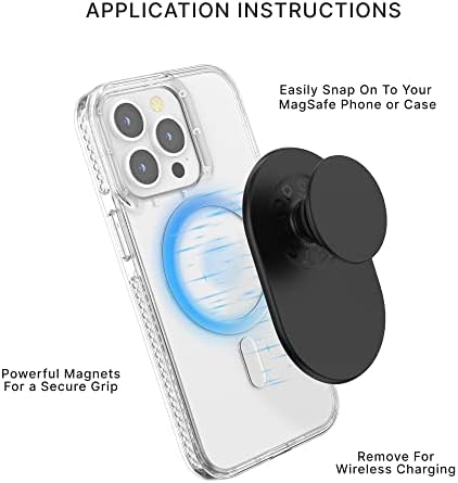 PopSockets: Anker Taşınabilir Şarj Cihazı ve Telefon Tutacağı-MagSafe için Siyah ve PopGrip: Telefonlar ve Kılıflar