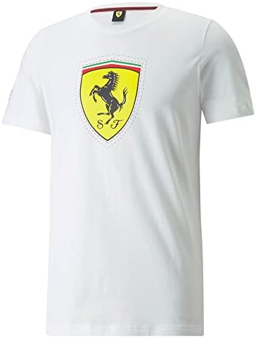 PUMA Ferrari Yarışı Renkli Beyaz Büyük Kalkan Tişört