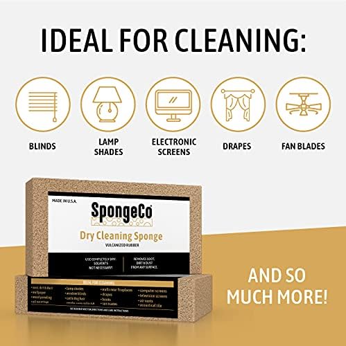 SpongeCo-Kuru Temizleme Kurum Silgisi Süngeri 36'lı Paket-Evcil Hayvan Kılı, Duman, Kurum, Toz ve Kir Sökücü, Kuru
