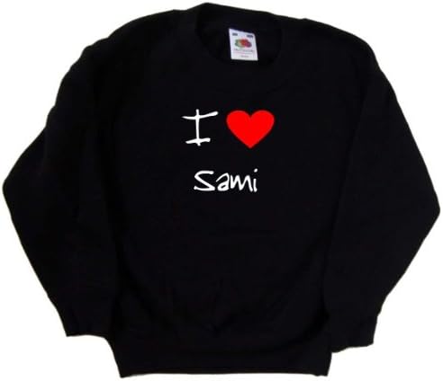 Kalbi Seviyorum Sami Siyah Çocuk Sweatshirt