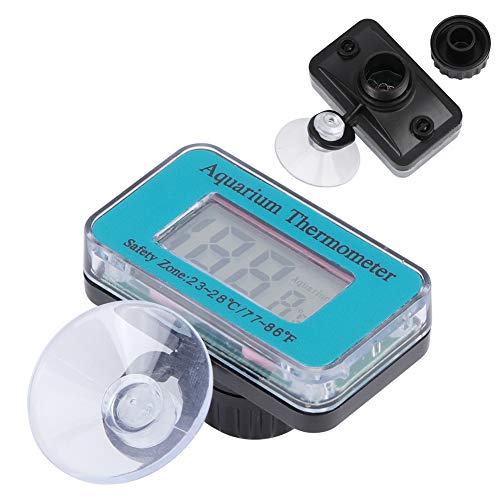 Akvaryum termometresi LCD Dijital akvaryum termometresi Vantuz ile Sürüngen Termometre Teraryum Su Sıcaklığı Testi