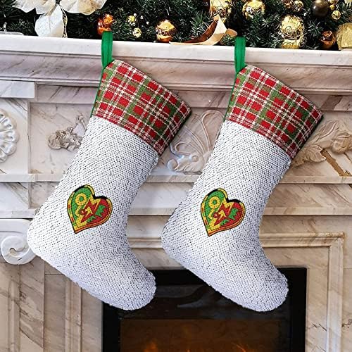 Bir Aşk Rasta1 Noel Çorap Sparkle Bling Bling Pullu Noel Tatil Şömine mantosu Parti asılı dekorlar