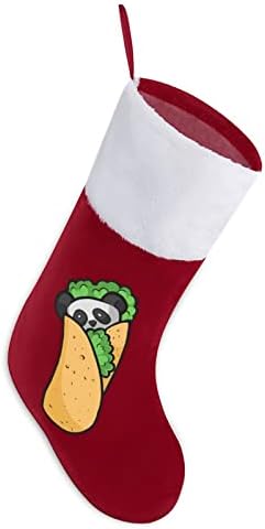 Panda Burrito Taco Sevimli Noel Çorap Çorap Noel Ağacı Santa Süsler Asılı Süslemeleri Şömine için Tatil 16.5