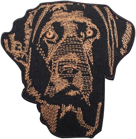 Kahverengi Labrador Köpek yüz Yama İşlemeli Demir on Giysi için Yama Rozeti dikmek vb. 8x8. 5 cm